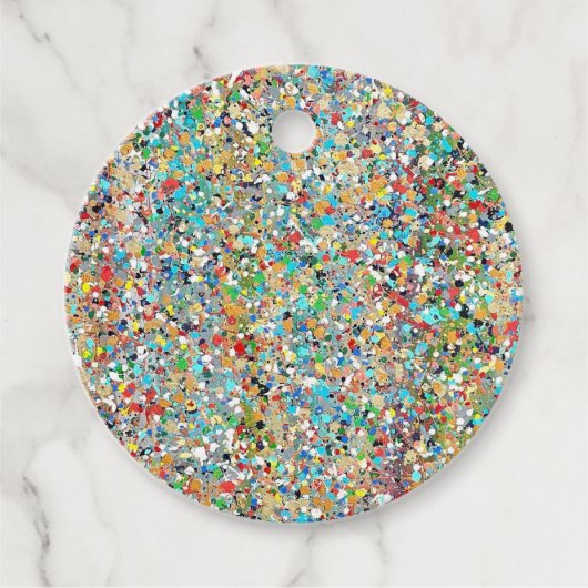 Confettis Gefälligkeitstags Geschenkanhänger (Vorderseite)