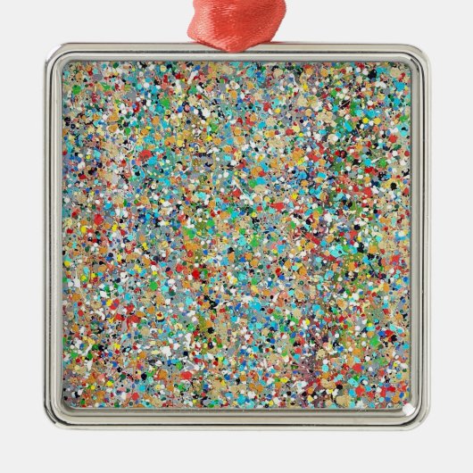 Confettis Gerahmtes Ornament Aus Metall (Vorne)