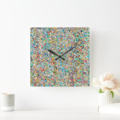 Confettis Wall-Uhr Quadratische Wanduhr (Zuhause)