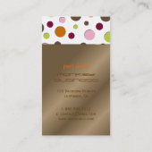 Conffetts auf Kupferkarten Visitenkarte (Rückseite)