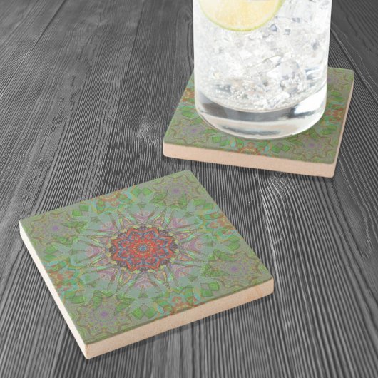 Confianza mandala steinuntersetzer