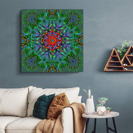 Confianza Textur Mandala Leinwanddruck