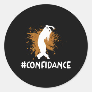 Confidance for Dancing Dancer Choreografie Runder Aufkleber
