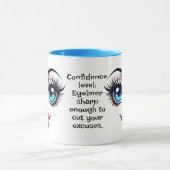 Confidence, Add Name Message, Fabulous Eyes Face Tasse (Zentrum)