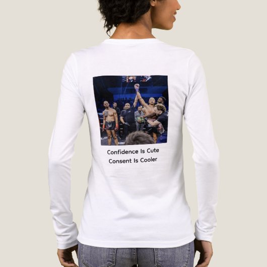 Confidence Is Cute Consent Is Cooler Tri-Blend Shirt (Rückseite)