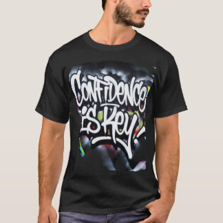 Confidence Is Key – Urban Motivation Graffiti Typo T-Shirt