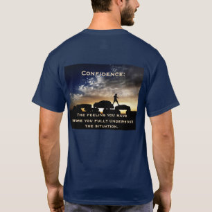 Confidence Original Wandern Foto Navy Blauer Funny T-Shirt