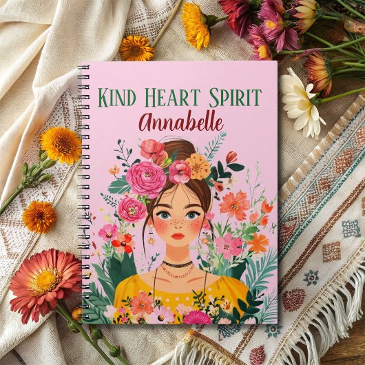 Confident and Spirited Boho Girl Notebook Notizblock