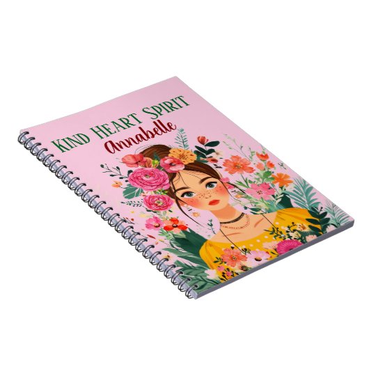 Confident and Spirited Boho Girl Notebook Notizblock (Rechte Seite)