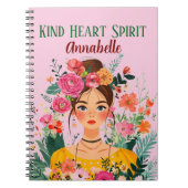 Confident and Spirited Boho Girl Notebook Notizblock (Vorderseite)