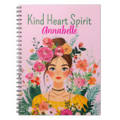 Confident and Spirited Boho Girl Notebook Notizblock (Vorderseite)