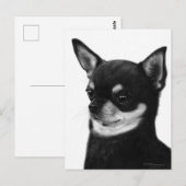 Confident Chihuahua Expression - Handgemalt Postkarte (Vorne/Hinten)