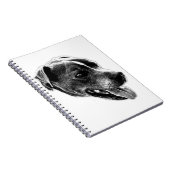 Confident Companion Pitbull Mix Art Notebook Notizblock (Rechte Seite)