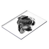 Confident Companion Pitbull Mix Art Notebook Notizblock (Linke Seite)