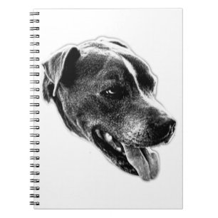 Confident Companion Pitbull Mix Art Notebook Notizblock