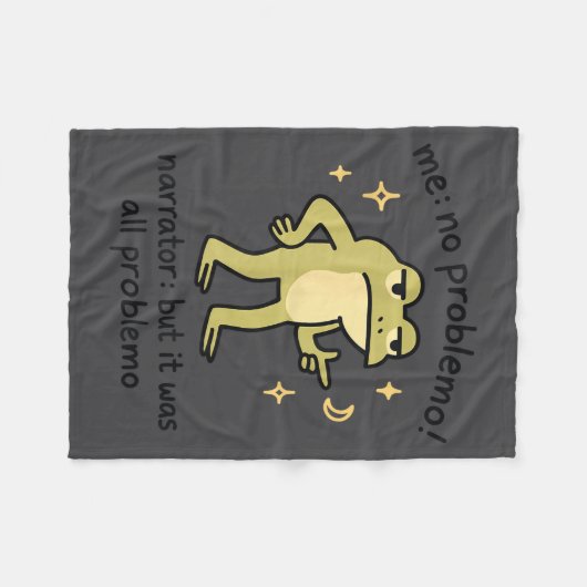Confident Frog Meme Me No Problem Narrator Quote F Fleecedecke (Vorderseite (Horizontal))