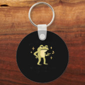 Confident Frog Meme Me No Problem Narrator Quote F Schlüsselanhänger (Vorderseite)