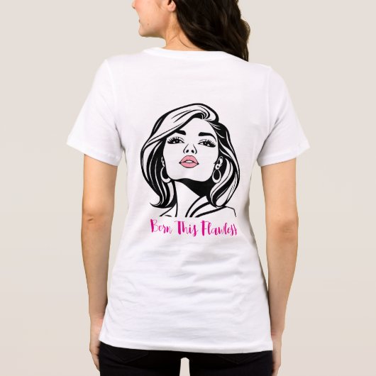 Confident Glamour Woman Portrait Tri-Blend Shirt (Rückseite)