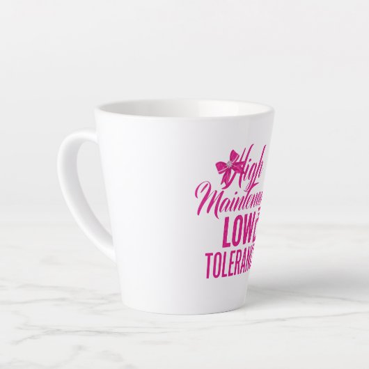 Confident High Standards Saying Milchtasse (Linke Ecke)