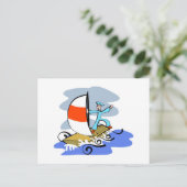 Confident Sailor Postkarte (Stehend Vorderseite)