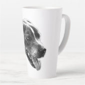 Confident Smile Pitbull Mix Portrait Tasse (Rechte Ecke)