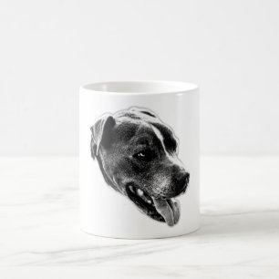 Confident Smile Pitbull Mix Portrait Tasse