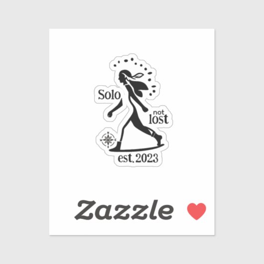 Confident Solo Traveler Statement  Aufkleber (Blatt)