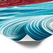 Confident Surfer Girl Walking Beach Waves Art Poster (Ecke)