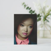 Confident Young Woman Postkarte (Stehend Vorderseite)