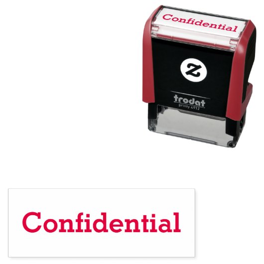Confidential Red Ink Permastempel (Beispiel)
