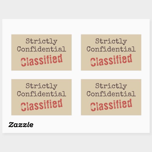 Confidential Stickers (Blatt)