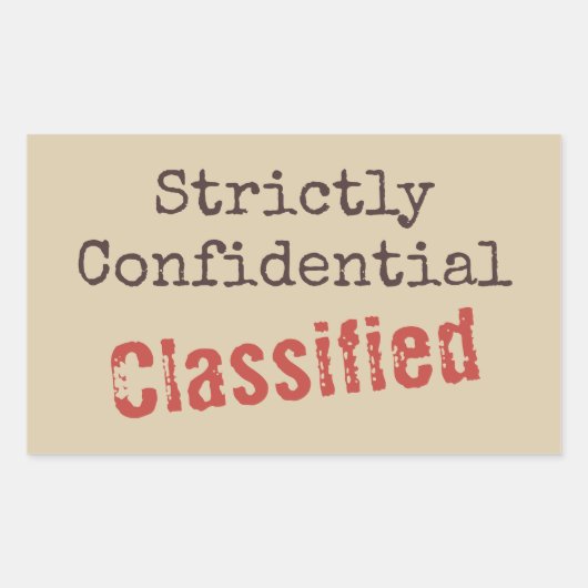 Confidential Stickers (Vorderseite)