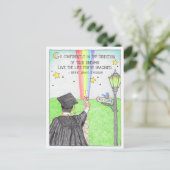 Confient Rainbow Abschluss Postkarte (Stehend Vorderseite)