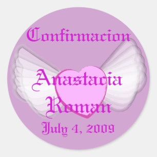 "Confirmacion"-Aufkleber individuell anpassen Runder Aufkleber