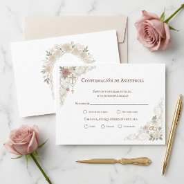 Confirmación de Asistencia elección de plato RSVP Karte