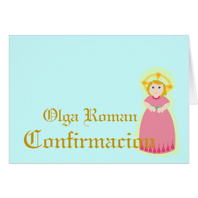 "Confirmacion" - Spanisch-Fertigen Sie besonders (Vorderseite (Horizontal))