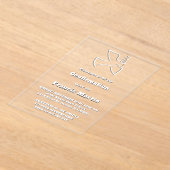 Confirmation Acrylic Invitations Acryleinladungen (Ablage )