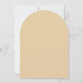 Confirmation Arch Beige Einfache Cross Script Mode Einladung (Rückseite)