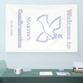 Confirmation boy welcome banner (Messe)
