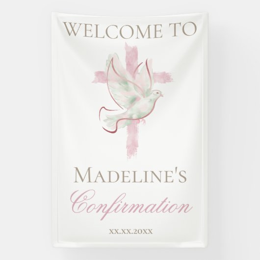 Confirmation pink cross banner (Vertikal)