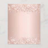 Confirmation Rose Gold Glitzer Einladung Flyer (Hinten)