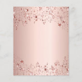 Confirmation Rose Gold Star Mädchen Budget Einladu Flyer (Hinten)