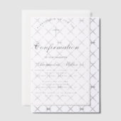 Confirmation Simple Calligraphy Script Transparent Pergament Einladungen (Versetzt (Einladung))
