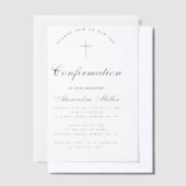 Confirmation Simple Calligraphy Script Transparent Pergament Einladungen (Versetzt)