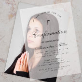 Confirmation Simple Calligraphy Script Transparent Pergament Einladungen