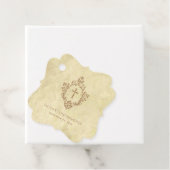 Confirmation Vintage Parchment Brown Cross & Crest Geschenkanhänger (Beispiel)