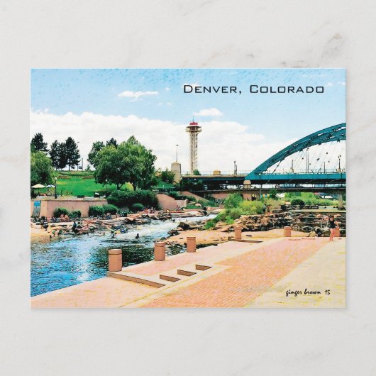 Confluence Park, Cherry Creek-South Platte, Denver Postkarte (Vorderseite)