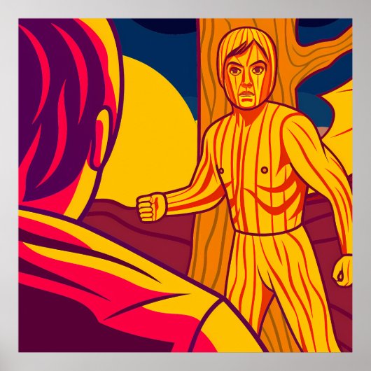 Confrontation in Fiery Forest Poster (Vorne)