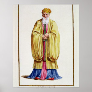 Confucius (551-479 v. Chr.), von 'Receuil des Esta Poster