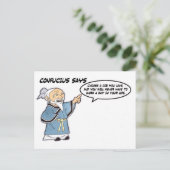 Confucius Postkarte (Stehend Vorderseite)